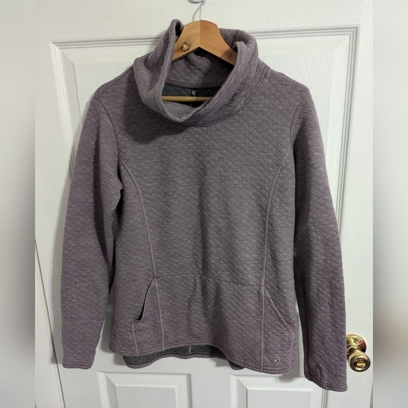 Kuhl Sweater Womens Medium Purple Athena Cowl Neck Blend Pullover Wool Blend - Picture 1 of 7